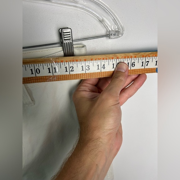 Madewell Size 25 Wide Leg Button Fly Denim Jeans Tan Off White Old Money - Picture 8 of 14